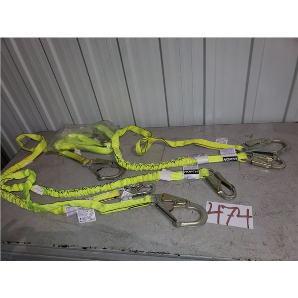 Lot of Shock Absorbing Lanyard with Rebar Hook - 6'