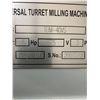 Image 2 : TUM-40VS HEAVY-DUTY VARIABLE SPEED MILLING MACHINE WITH 5HP MOTOR WIRED 575V 3PH.   USED ONLY 10 Mon