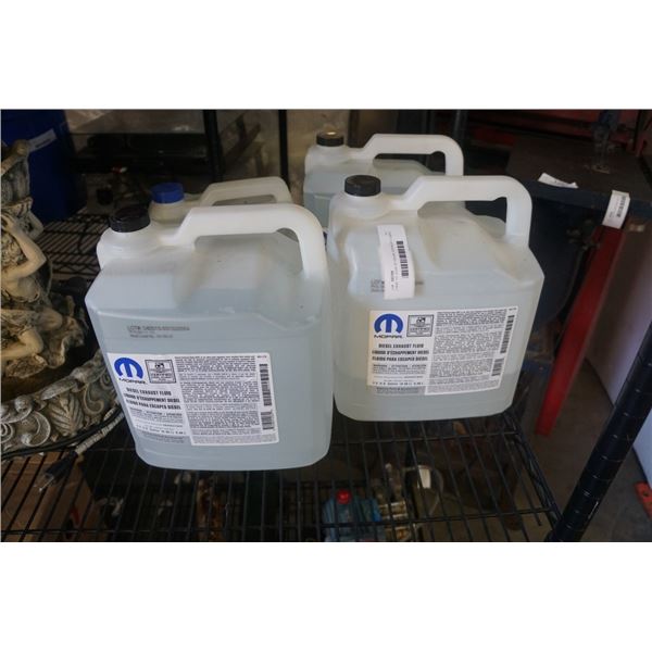 3 AND 1/2 JUGS OF DIESEL EXHAUST LIQUID