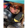 Image 3 : BOX OF WELDING SUPPLIES AND SAFETY GEAR