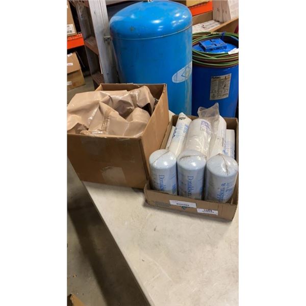 CHEMICAL OVERALLS AND BOX OF HYDRAULIC FILTERS