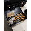 Image 2 : 2 SETS OF CABLE CHAINS AND TOOLBOX WITH TIMING LIGHT, VOLT TESTER AND MORE