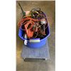 Image 1 : TOTE OF POWER TOOLS AND TROUBLE LIGHT