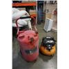 Image 1 : BOSTITCH PANCAKE COMPRESSOR AND 20 GALLON AIR TANK ON WHEELS