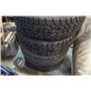 Image 3 : 4 WINTER TIRES ON 4 BOLT TOYOTA COROLLA RIMS - 2 GOODYEAR M/S 185/65R14 INCH STUDDED TIRES AND 2 ARC