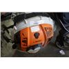 Image 2 : STIHL MAGNUM BACK PACK BLOWER WITH STIHL MS250 CHAINSAW MOTOR NO BAR AND WEED EATER ATTACHMENT AS IS