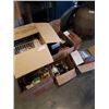Image 1 : 6 BOXES OF ESTATE GOODS, GLASSWARE, TOWELS, WOOD BOWLS, ETC