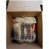 Image 2 : 6 BOXES OF ESTATE GOODS, GLASSWARE, TOWELS, WOOD BOWLS, ETC