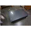 Image 3 : ROLLING GLASSTOP COFFEE TABLE