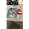 Image 1 : VINTAGE MICKEY MOUSE PORTABLE RADIO CAR AND WATCH WITH DISNEY DUCKS STORY BOOK