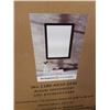 Image 2 : BUILDER ESPRESSO FRAMED MIRROR AND IKEA CURTAIN ROD