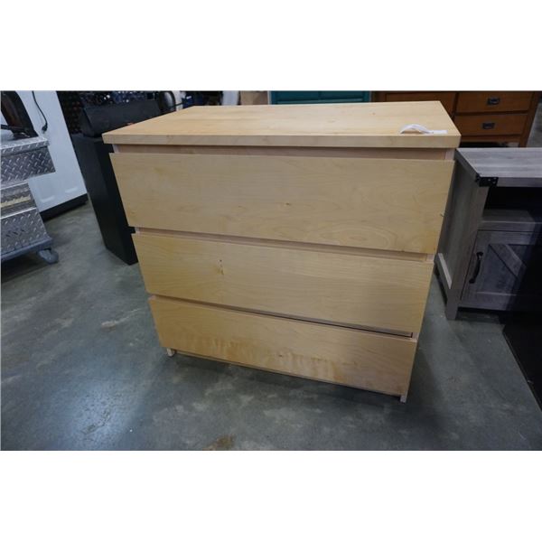 MAPLE 3 DRAWER DRESSER