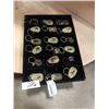 Image 1 : TRAY OF 18 ENCASED BUG KEYCHAINS - SCORPIONS, SPIDERS, BUTTERFLYS