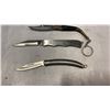 Image 2 : NEW HERO EDGE FOLDING KNIFE WITH 3 POCKET KNIVES AND THROWING KNIFE