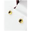 Image 2 : NEW 10KT. WHITE GOLD 5MM X 5MM GENUINE CITRINE EARRINGS, 0.8CTS, RETAIL $240.00,