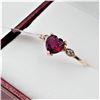 Image 2 : NEW 10KT. ROSE GOLD 6.13MM X 5.76MM NATURAL RUBY (1CT) & DIAMOND (0.04CTS) HEART RING, W/A $1120.00