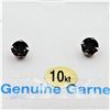 Image 1 : NEW 10KT. WHITE GOLD 5MM X 5MM GENUINE GARNET STUD EARRINGS, 1.25CTS, W/A $440.00