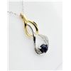 Image 3 : NEW STERLING SILVER 5MM GENUINE BLUE SAPPHIRE PENDANT WITH STERLING CHAIN, 0.75CTS, W/A $775.00