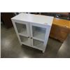 Image 2 : WHITE 2 DOOR GLASS CABINET - 32 IINCHES TALL, 28 WIDE, 14 DEEP