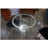 Image 2 : REFLECTIONS COFFEE THEMED GLASSTOP TABLE WITH 2 CHAIRS