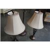 Image 4 : METAL FLOOR LAMP AND PAIR OF MATCHING TABLE LAMPS