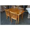 Image 1 : WOOD DINING TABLE WITH 4 CHAIRS