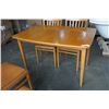 Image 2 : WOOD DINING TABLE WITH 4 CHAIRS