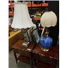 Image 1 : VINTAGE BRASS CHERUB TABLE LAMP AND CERAMIC TABLE LAMP