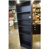 Image 3 : ESPRESSO BOOKSHELF - 80 INCHES TALL X 2 FOOT WIDE