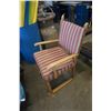 Image 1 : STUDDED WOOD FRAMED ARMCHAIR