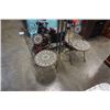 Image 1 : 2 FOLDING METAL AND STONE CHAIRS