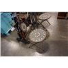 Image 2 : 2 FOLDING METAL AND STONE CHAIRS