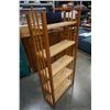 Image 2 : WOOD BOOKSHELF 57 INCHES TALL