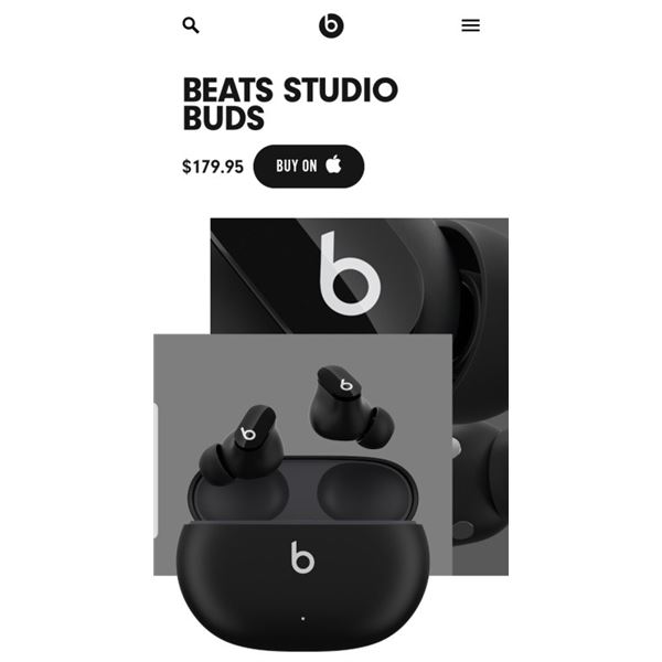 BEATS STUDIO BUDS RETAIL $179.95 - tested working