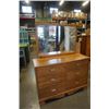 Image 1 : 6 DRAWER MAPLE DRESSER WITH MIRROR