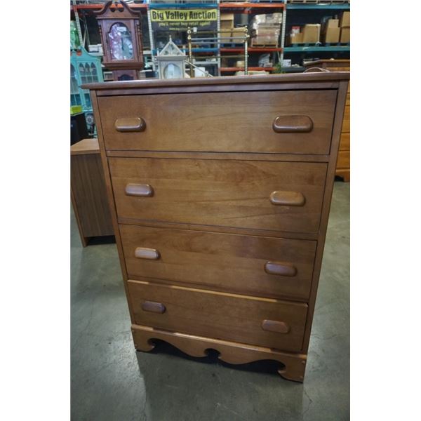 4 DRAWER MAPLE CHEST OF DRAWERS