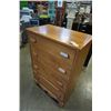 Image 2 : 4 DRAWER MAPLE CHEST OF DRAWERS