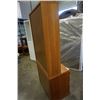 Image 9 : TEAK FINISH 2 PIECE DISPLAY CABINET SHELF WITH 3 DRAWERS