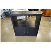 Image 1 : BLACK CUBICAL SHELF WITH 2 DOORS