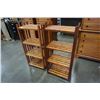 Image 1 : 2 TEAK SLAT SHELVES