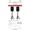 Image 1 : Dual 10" 1600W Powered Mic Speaker Speakers