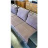 Image 3 : FLOOR MODEL AUTHENTIC WATER HYACINTH RATTAN MODERN 2 PIECE SECTIONAL SOFA W/ SOLID WOOD DISPLAY SHEL