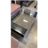 Image 8 : FLOOR MODEL AUTHENTIC WATER HYACINTH RATTAN MODERN 2 PIECE SECTIONAL SOFA W/ SOLID WOOD DISPLAY SHEL