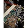Image 3 : WELCOME MAT, SKATEBOARD AND TENNIS RACKET