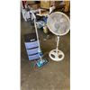 Image 1 : ORGANIZER, SWIFFER BISSEL AND FLOOR FAN