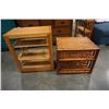 Image 1 : WOOD SHELF AND SLAT ENDTABLE