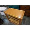 Image 3 : WOOD SHELF AND SLAT ENDTABLE