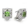 Image 1 : Earrings 1.42 ctw Peridot & Diamond 14K Gold Jewelry