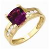 Image 1 : Ring 1.67 ctw Amethyst & Diamond 14K Yellow Gold