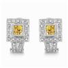 Image 1 : Earrings 1.05 ctw Yellow Sapphire & Diamond 14K Gold